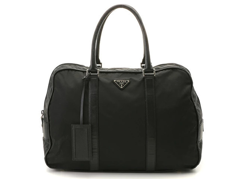 Prada Tessuto Boston bag leather black